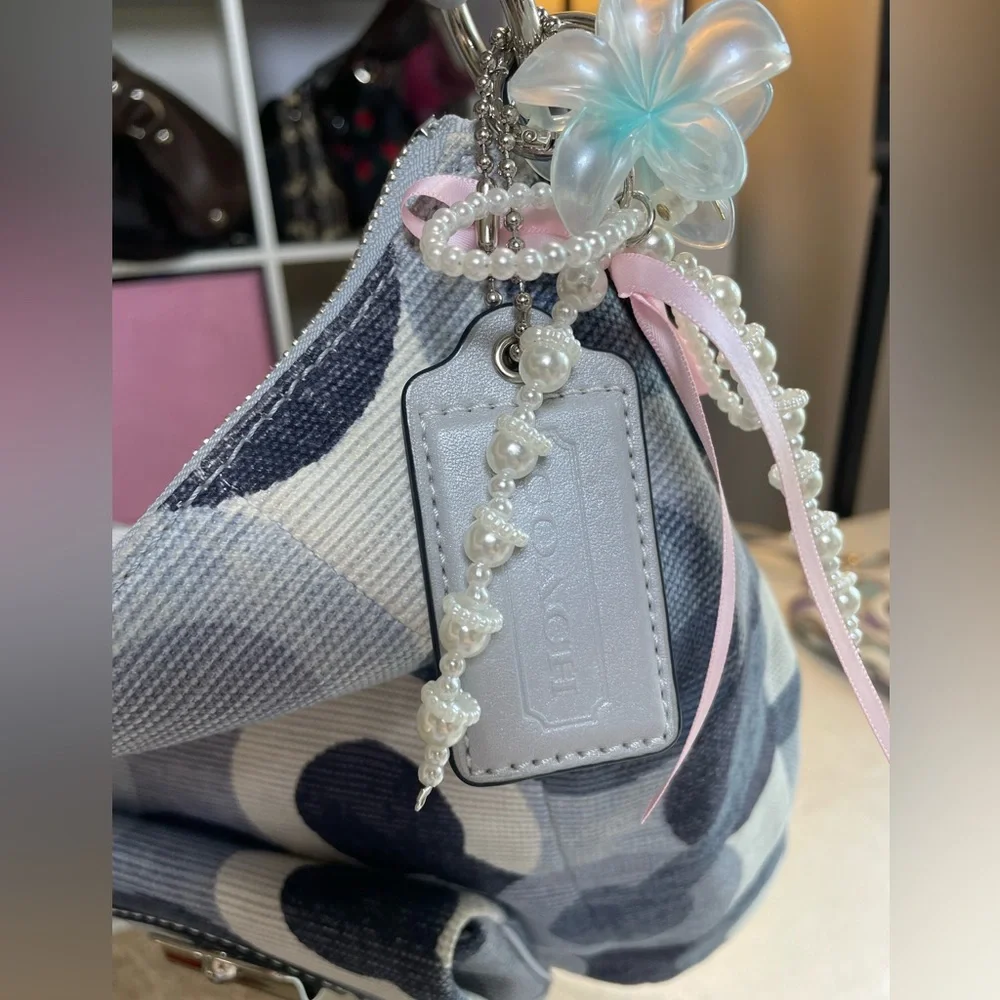 Coach Kristin Graphic Denim Op Art Hobo Bag - Picture 10 of 17